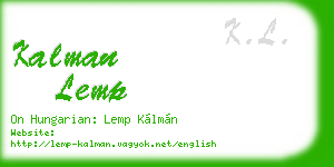 kalman lemp business card